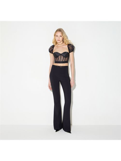 Pantaloni in doppio crêpe stretch